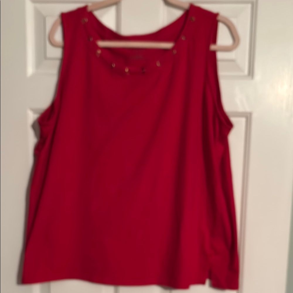 Red Sleeveless Top Talbots